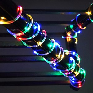 Hochwertige batterie-/USB-/solar betriebene mehrfarbige Kupferdraht rohrs chnur 8 Funktion LED-Seil leuchte für den Außenbereich - Product Image 2