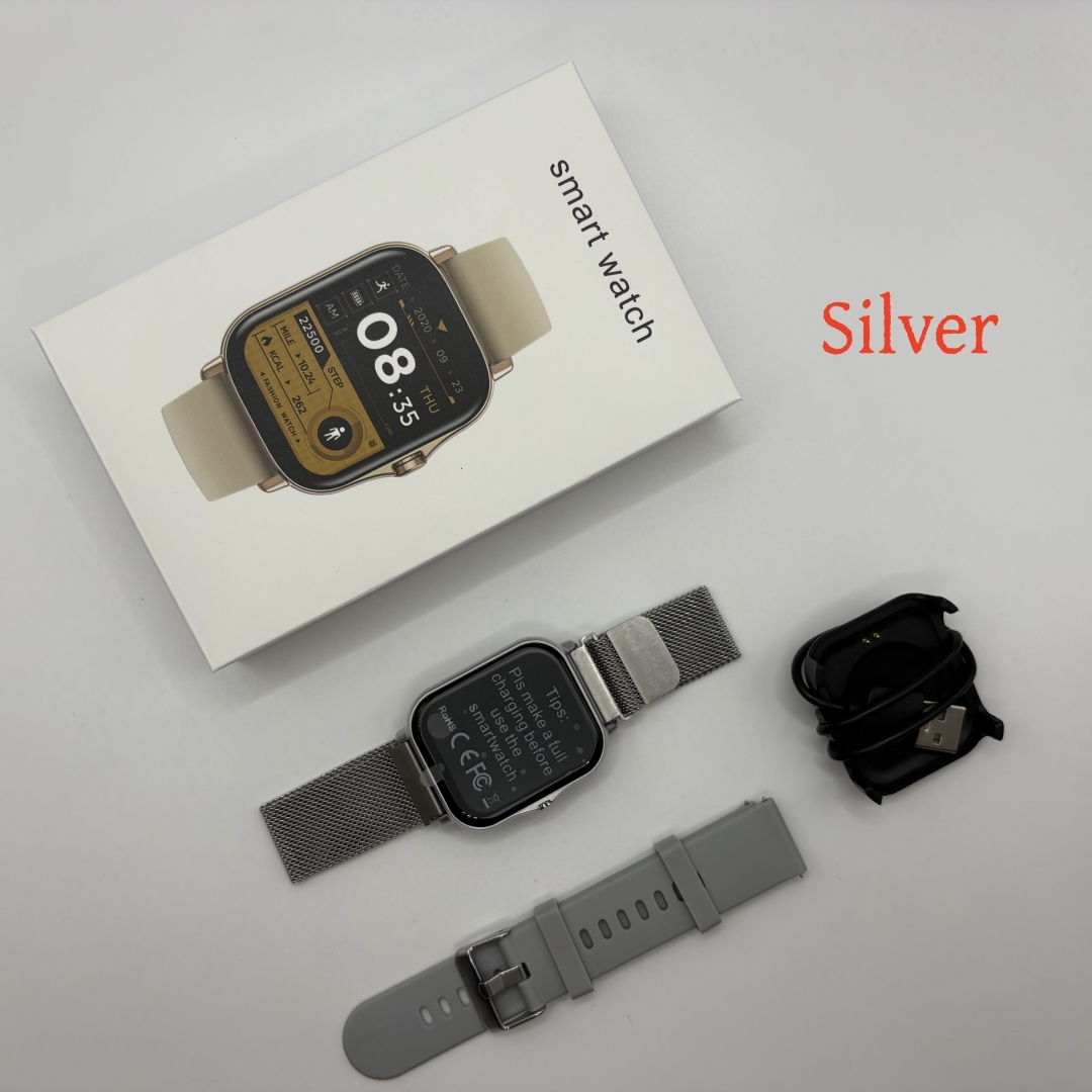 Silver magnetic steel + silicone