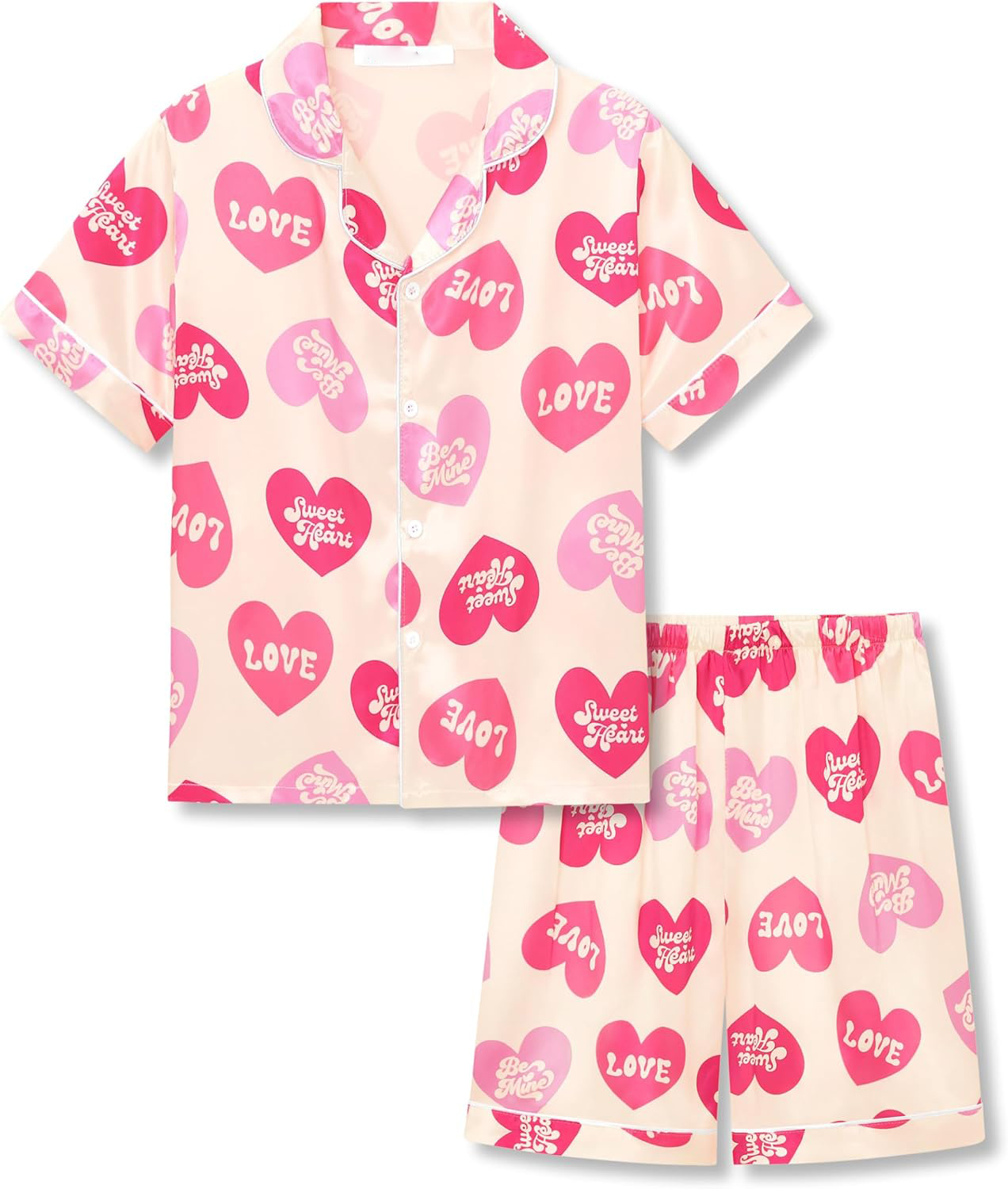Coeur doux beige et rose