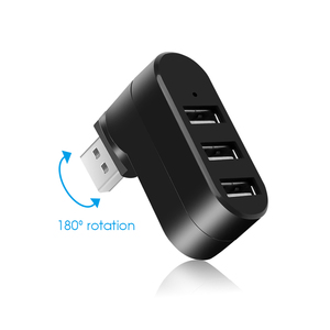 USB集线器适配器旋转高速u盘读取器分离器3端口USB 2.0用于电脑PC笔记本电脑Mac迷你配件 - Product Image 1
