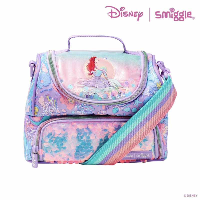 Sac à lunch double couche Ariel sirène avec sangle