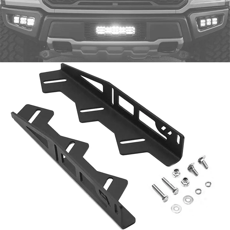 LLevo paraurti anteriore nascosto posizione fendinebbia staffe di montaggio con triplo fendinebbia Pod Fit Ford Raptor