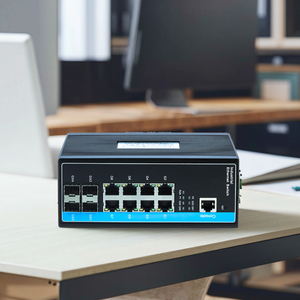 8-Port Gigabit POE und 4 100/1000Mbps Optisches Din-Rail-verwaltetes Switch-Plug-and-Play-Poe-Netzwerk mit SNMP-und QoS-Funktionen - Product Image 4