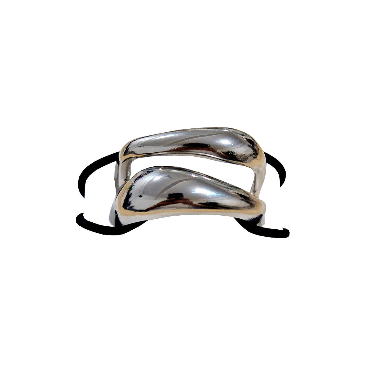 ยางรัดสองชั้นสีเงินมันวาว