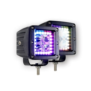 LedワークライトRGB4インチキューブワークライトポッド4x4オフロードドライビングライト12V - Product Image 3