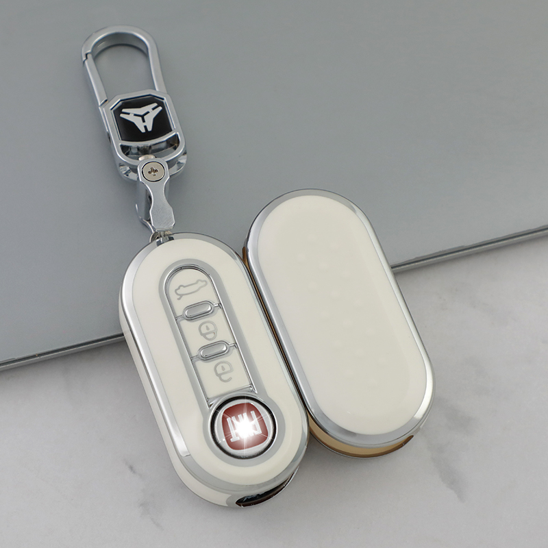A White + Key Ring