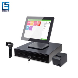 Оптом кассовый терминал POS Mahine Windows двойной сенсорный экран точки продажи все в одном Pos-система для продуктового магазина - Product Image 2