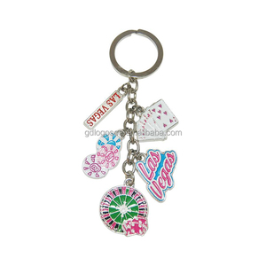 Fabrika Dallas hediyelik eşya anahtarlık kovboy çizmesi hayvan sıçan 5 Charm özel emaye anahtarlık Texas State harita Metal anahtarlık - Product Image 6
