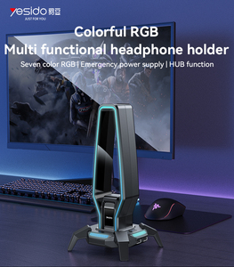 Yesido 3.5MM Interface Expansion Interface HUB Function Seven Colorful RGB Muiti Functionel Headphone Holder - Product Image 2