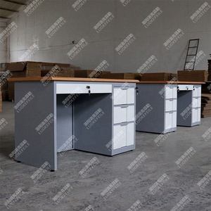 Lamp <strong>Computer</strong> <strong>Basic</strong> Staff Cheap Metal Contemporary High Quality Table Organizer Modern Workstation Home Office Desk with Drawers - Product Image 3