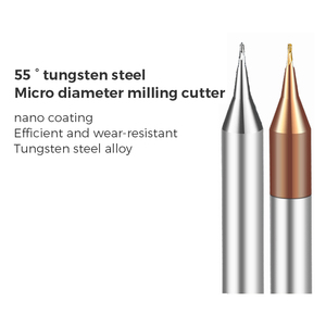 HRC55 Tungsten karbür topu burun mikro frezeler 2-Flute CNC makinesi araçları ile freze kesicisi özel ODM desteği - Product Image 6
