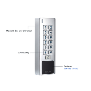 125kHz impermeabile IP67 wegand esterno lettore di prossimità RFID tastiera di controllo di accesso standalone - Product Image 5