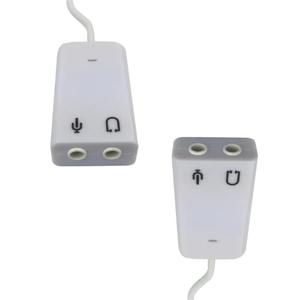 Top vendita bianco 3.5mm microfono presa per USB 2.0 scheda Audio 7.1 canale altoparlante adattatore Audio per raspberry pi 2 - Product Image 3