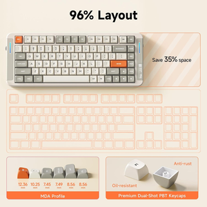 Atacado MCHOSE X75 V2 Tri-Mode Teclado Mecânico Personalizado 75% 2.4G/BT5.0/USB-C Hot Swappable Gaming Teclado