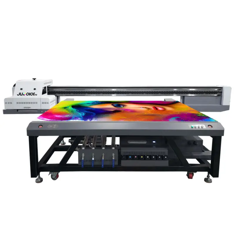 Impressora uv lisa 2513, grande formato 8*4 'impressora digital de tinto, máquina de impressão uv em placa de vidro, madeira, acrílico, impressora uv