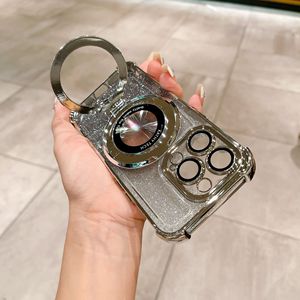 高级Bling勾配磁気電話ケースIphone16E 15 14 Pro Maxトランスペアレントスタンド付き4コーナー耐衝撃性ハードカバー - Product Image 1
