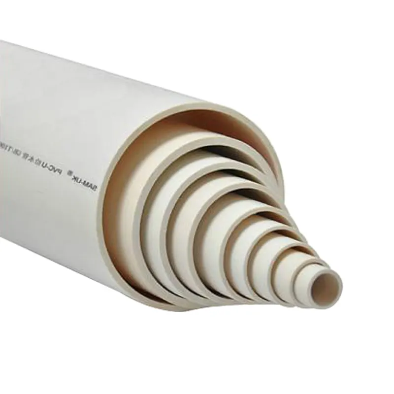 Tubería de agua de alta temperatura tubería de plástico sanitario 6 pulgadas 110mm presión PVC accesorios de tubería de plástico blanco
