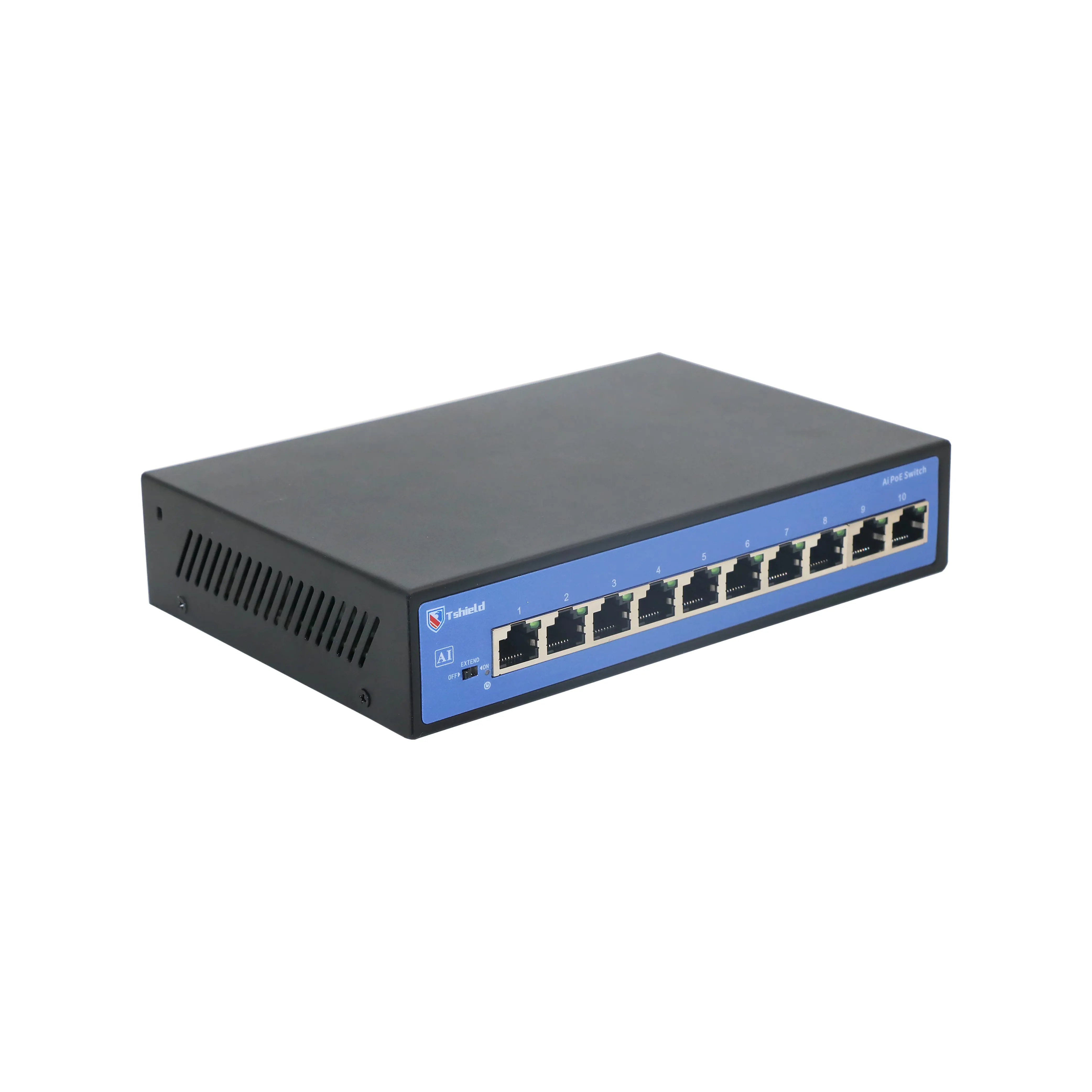 T-shield 8 port Poe Switch 48v IP Camera Compatible Unmanaged Network Ethernet Poe Switch 250m 4 8 9 10 16 24 Port CCTV Switches