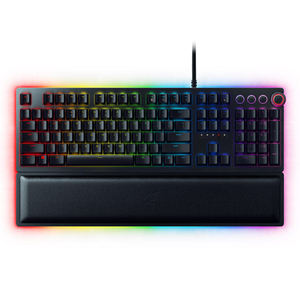 Teclado de luz RGB multifunción para videojuegos, interruptor óptico negro, Razer, Huntsman Elite, con reposamuñecas, novedad - Product Image 4