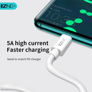 IZNC Hot Sale Usb <strong>c</strong> Cable 1M Vooc Type <strong>c</strong> to Type <strong>c</strong> Cable Fast Charging Otg 5a Data Cable for Android - Product Image 3
