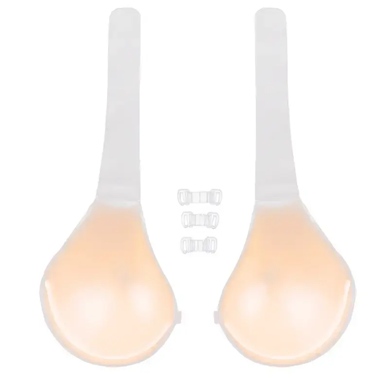 Wiederverwendbare silikonbrust klebrig Anti-Zweiß-Silicone-Gel unsichtbarer Push-Up-BH-Platch für Damen große Brüste Bikini und Party