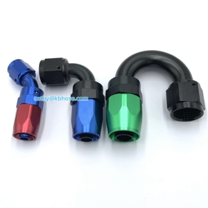 High Performance Aluminum Straight 45 90 180Degree AN4 AN6 AN8 AN10 AN12 AN16 AN20 Fuel Line Swivel <strong>an</strong> Hose Ends Fittings - Product Image 1