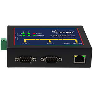 DinRail Ethernet a 2 puertos RS232 RS422 RS485 Servidores de dispositivos serie Comunicación de red TCP/IP RJ45 a RS232 multifunción