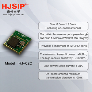 HJSIP HJ-02C modulo Bluetooth BLE5.0 Include UART porta di trasmissione trasparente IOT costruito in modulo antenna