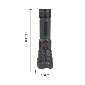 ハイパワーLED懐中電灯トーチ強力な懐中電灯ハンマー入力出力電気機能付き - Product Image 4