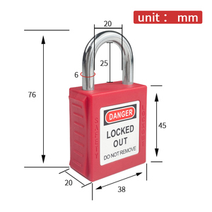 Lazer kodlama etiketi ile 25mm özel renk endüstriyel elektrik ana kilit çelik güvenlik çile güvenli asma kilit ana kilit marka - Product Image 3