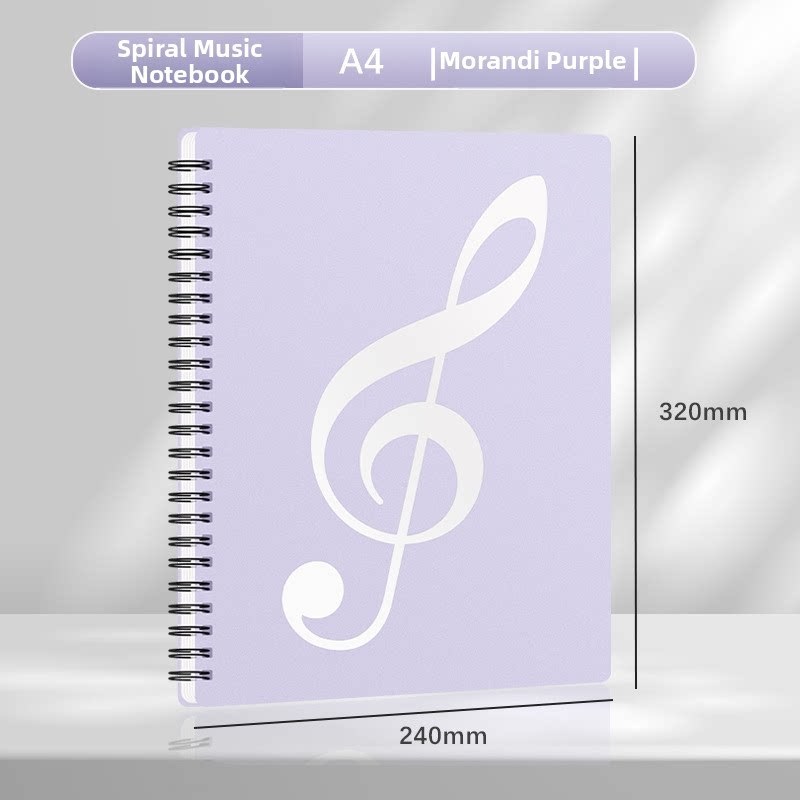 Music Note Pattern - Morandi Purple