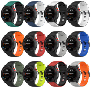 22 Garmin Fenix 6 Pro 5 5X Plus 3HR Fenix7 Fenix7Xシリコンクイックリリースウォッチ用26mmウォッチバンド2色バンドストラップ - Product Image 6
