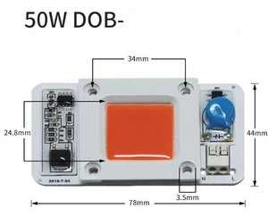 用于植物照明的AC 50w 150W 110v 220v DOB无人驾驶COB led芯片全光谱cob led模块 - Product Image 2