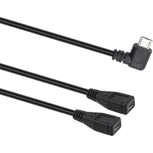 工場製造0.4mマイクロUSBオス-2メスUSBコンバーターデータ充電ケーブルモバイル用3mケーブル長 - Product Image 4