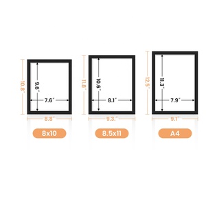 5つの11x14ナチュラルウッドウォールギャラリーフォトフレームホーム & DIY5x7サイズ用のシンプルな長方形の額縁のセット - Product Image 5