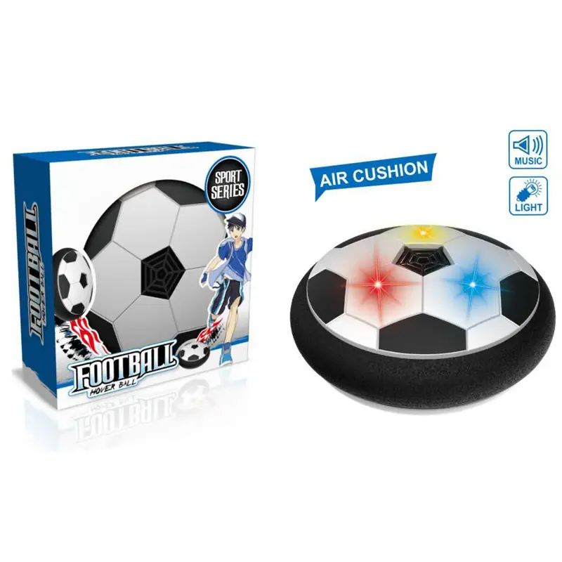 Gioco di calcio al coperto Mini pallone da calcio elettrico Hover Flash Led Light And Music Air Power Football Toy per bambini