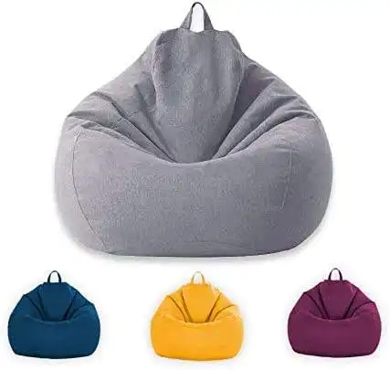 Sin relleno, venta al por mayor, bolsas de frijoles para exteriores, tumbona impermeable, PUF, sillas, terciopelo a granel, vacío, disfrutar de bolsas de frijoles sin relleno