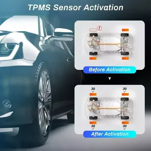 Presupuesto Foxwell T1000 TPMS herramienta sensores magnéticos programación activar comprobar RF clave FOB sistema de control de presión de neumáticos probador automático