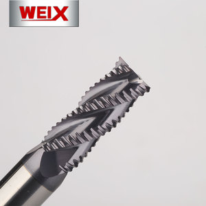 WEIXCNCルータービットタングステンカーバイドスレッドフライスカッター3フルートルーターツール金属用歯粗引きエンドミル - Product Image 6