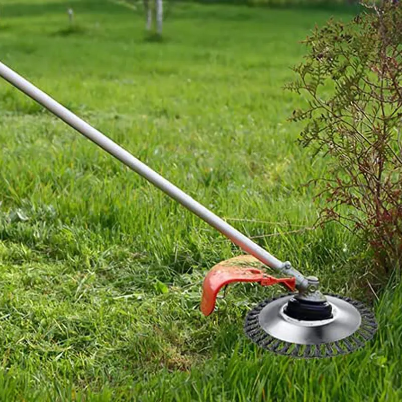 ガーデン雑草クリーニングツール用68インチ草雑草ブラシカッターブレード鋼線ホイールトリマーヘッド