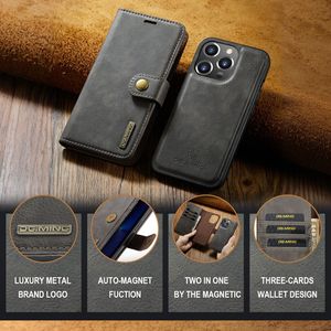 商务设计牛皮可拆卸磁性翻盖手机外壳，带卡座，适用于Iphone 16 15 Pro 14 13 Promax 12 Mini X - Product Image 4