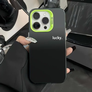 Trendy şanslı desen Pc telefon kılıfı iPhone için kılıf 16/15 Pro/14/13/12 Xr degrade tasarım ve prim bak darbeye geri telefon kapağı - Product Image 2