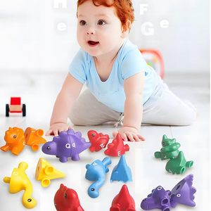 子供教育玩具カウント恐竜マッチング文字番号色形状並べ替えゲーム早期学習玩具ギフト - Product Image 4