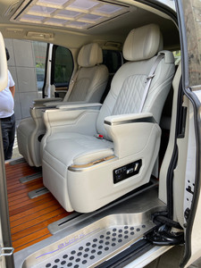 ST-HDQP Alphard วีไอพีหนังและวัสดุ PU Aero MPV ที่นั่งผู้โดยสารรถตู้หรูหราโซฟาเบด - Product Image 6