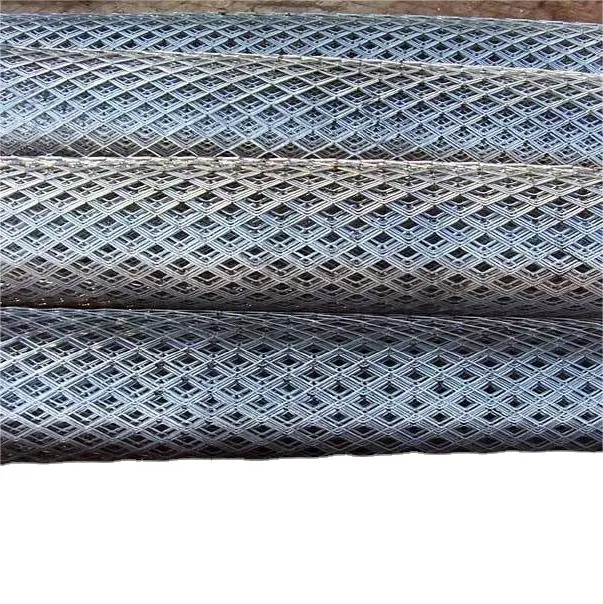 Cold galvanized low carbon steel as expanded metal mesh with smooth surface