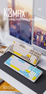 K3MAX Full-<strong>Size</strong> Wired Gaming <strong>Keyboard</strong> ABS Material Hot Plug Type C Color Lighting English Hot Swappable Mechanical <strong>Keyboard</strong> Mini - Product Image 3