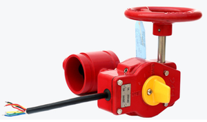TKFM solucan dişli kutusu tipi DN65 dn600 ptfe oluklu yivli uç kelebek vana yangın söndürücü - Product Image 3