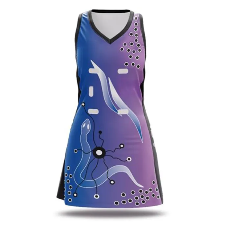 Uniforme vestido netball vestido de netball, uniforme de design personalizado vestido sexy para meninas vestido de rede