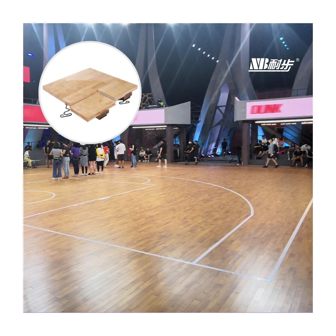 chinesische direktversandfabrik sportboden ahorn birke eiche hevea hartholz sportboden squash basketballboden innenraum