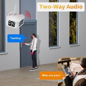 4k双镜头多传感器180全景固定网络摄像机智能红外AI安全摄像机WIFI IP监控闭路电视摄像机 - Product Image 6